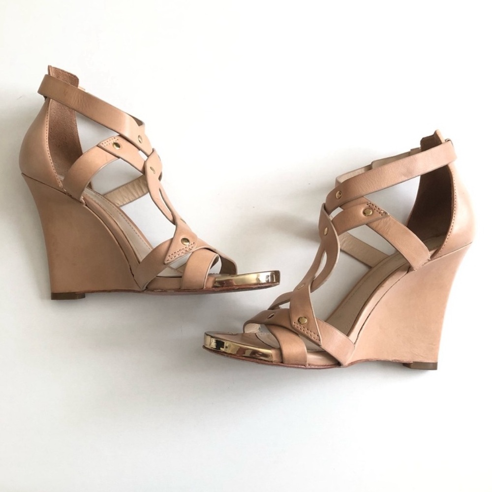 Pour La Victoire Kassia Nude Leather Heels